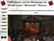 Tablet Screenshot of harmonie-hausen.de